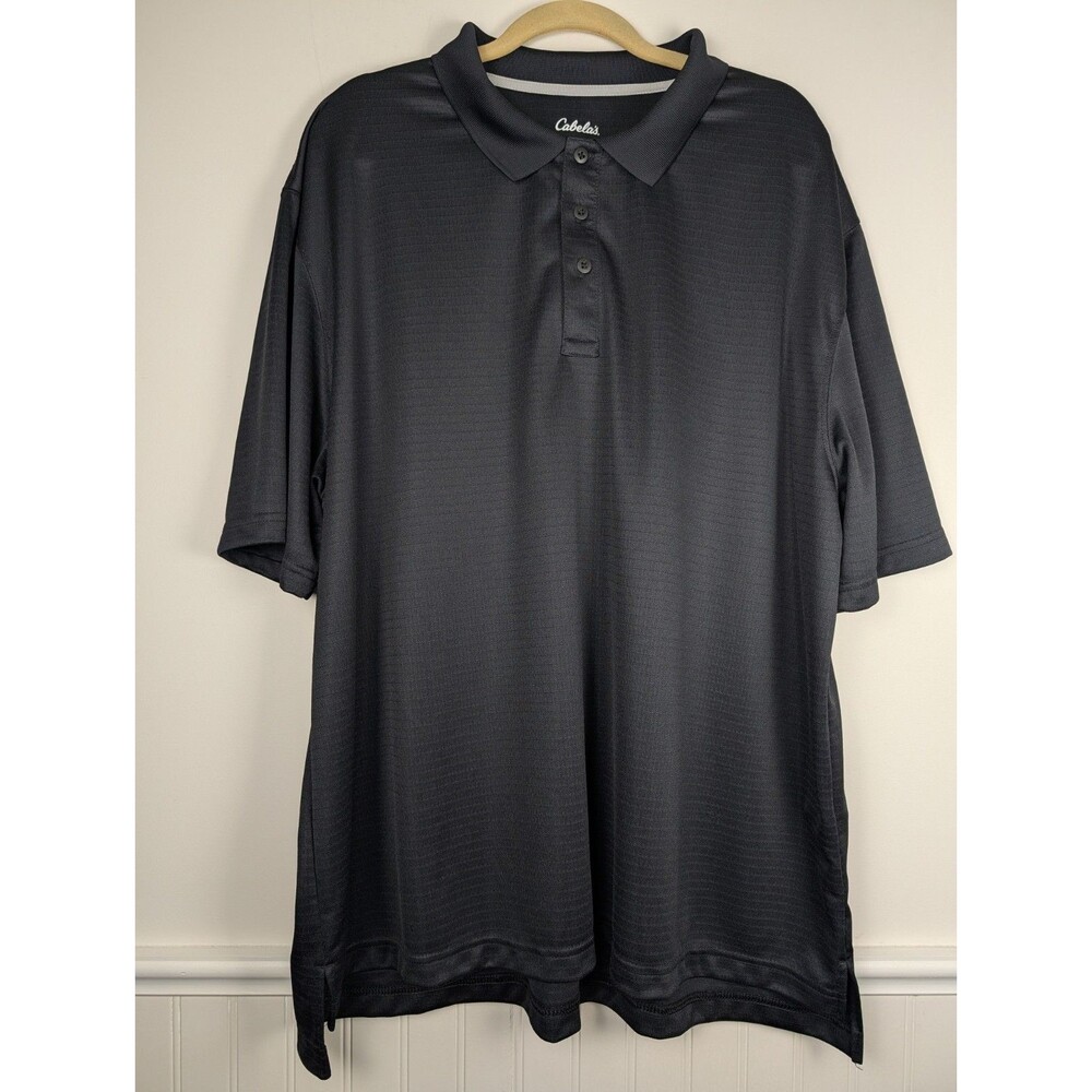 Cabela's Polo Shirt Men's Size 3XL  Black Short Sleeve Golf Sports Athleisure